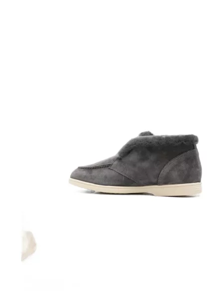 Pantofi loafer Doucal's din piele de căprioară gri