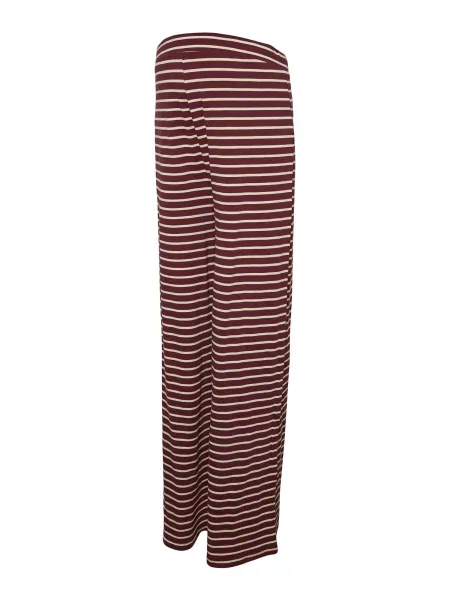 MAMALICIOUS Pantaloni MLAMILA crem / vin roșu