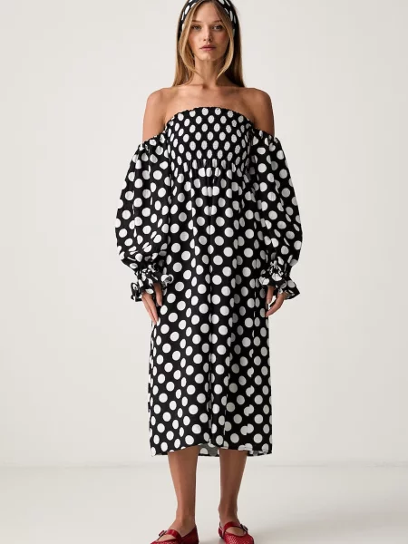 The Sleeper rochie cu vâscoză negru