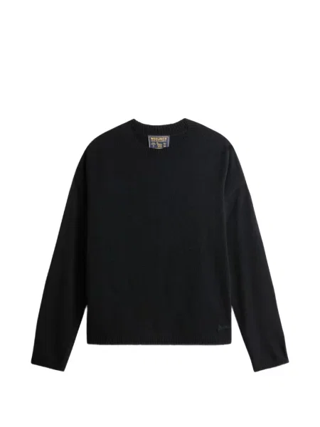 Pulover Woolrich cu decolteu rotund negru