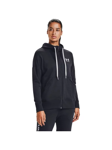 Fleecová mikina s kapucí Under Armour černá