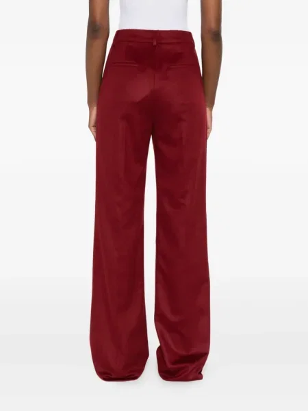Pantaloni Max Mara plisate roșu