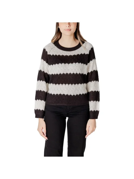 Pulover Jacqueline De Yong cu dungi maro