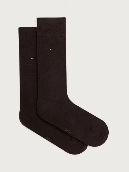 Tommy Hilfiger ponožky pánske s vlnou hnedá
