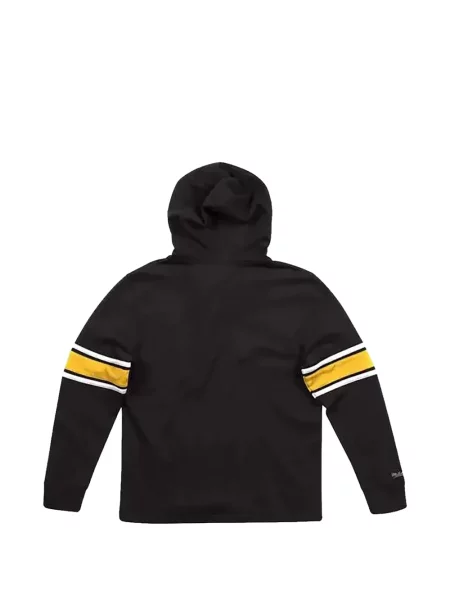 Hanorac cu glugă Mitchell & Ness din fleece negru