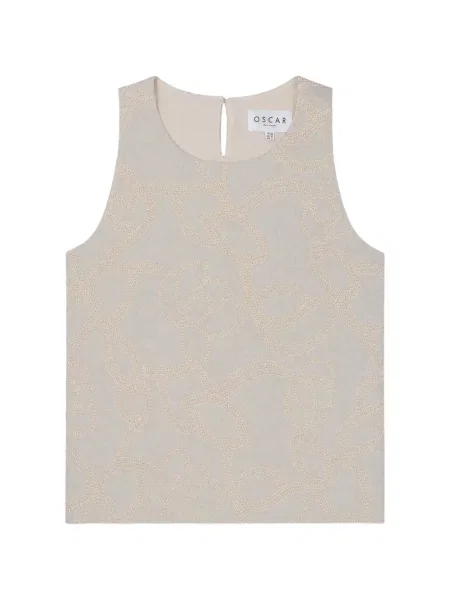 Top Oscar The Collection cu broderie fără mâneci