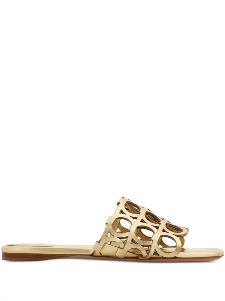 Papuci Ferragamo auriu