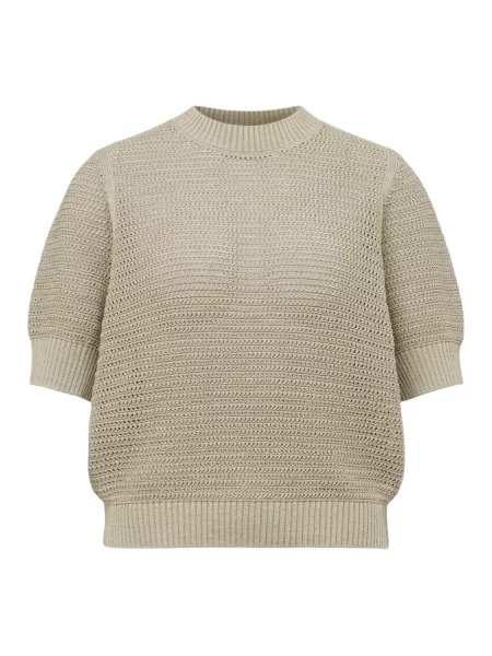 Sweter w dzianinowym wyglądzie o kroju regular fit model SANIDY' Drykorn zielony