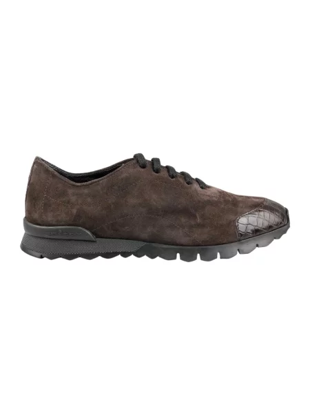 Sneakersy Kiton zamszowe brązowe