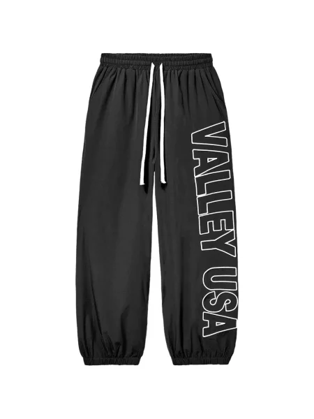 Pantaloni Vale alergare negru