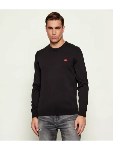 HUGO Pulover San Cassius negru