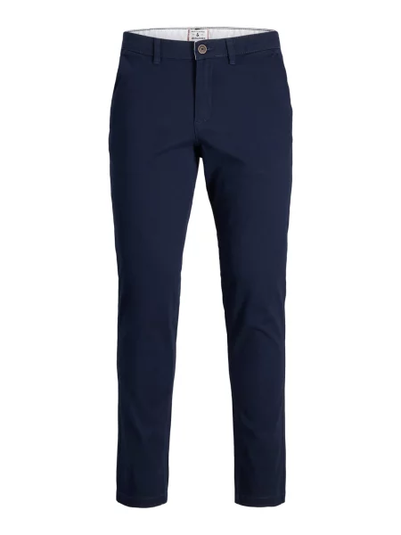 JACK & JONES Chino hlače Marco Dave mornarska modra