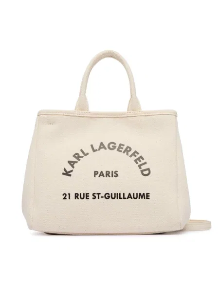 Karl Lagerfeld Ročna torbica antracit / črna / volneno bela bež