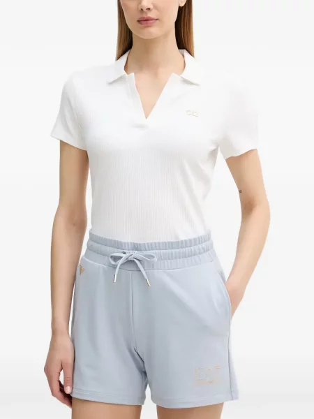 Gulerat tricou polo Ea7 Emporio Armani alb