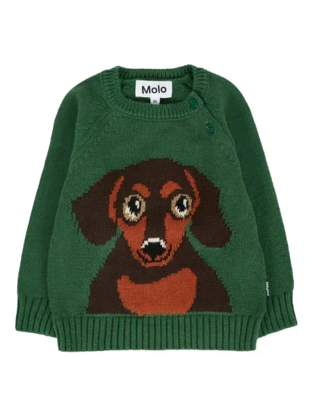 Sweter dziecięcy Molo zielony