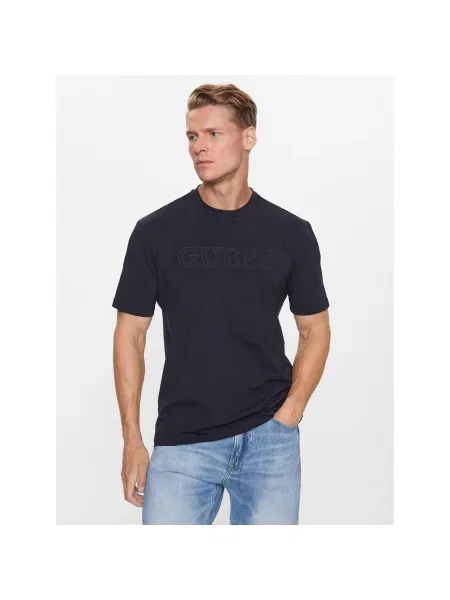 Guess Póló Regular Fit sötétkék