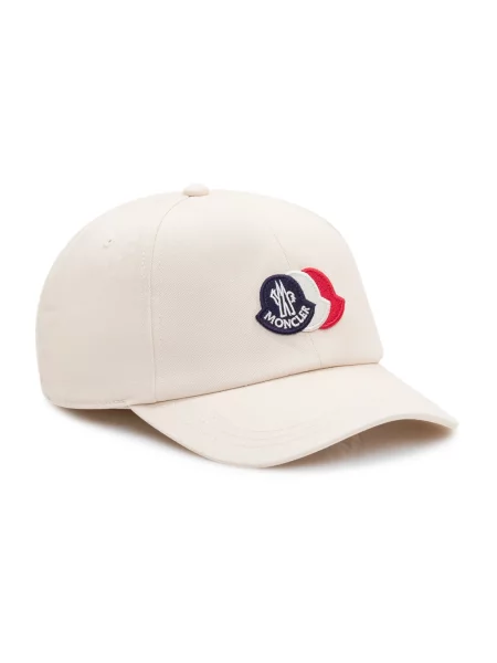 Czapka z daszkiem Moncler z logo beżowa