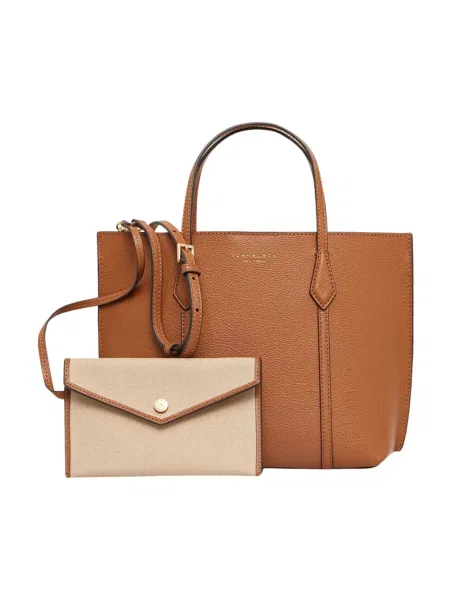 Tory Burch torebka skórzana Perry brązowy