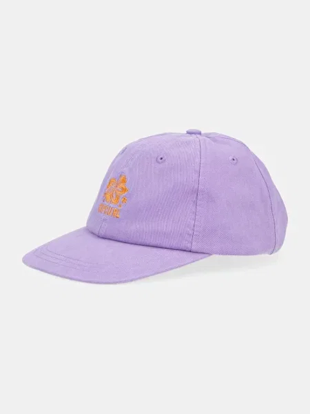 Шапка с козирка Rip Curl лилаво с апликация виолетово