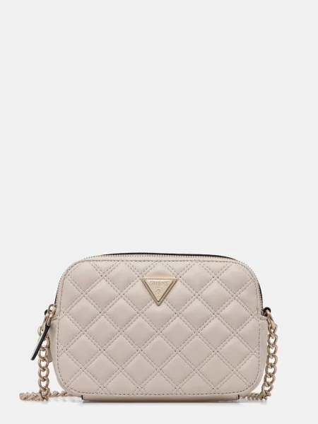 Guess geantă crossbody pentru femei cu imitație de piele GIULLY bej