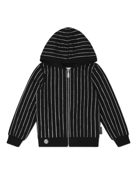 Bluza z kapturem dziecięca Philipp Plein czarna