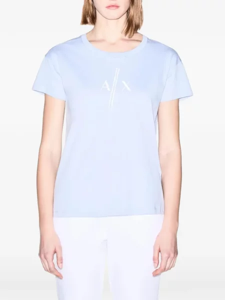 Tricou Armani Exchange cu autograf albastru