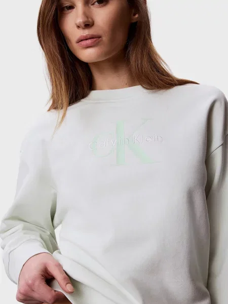Махровый свитшот Calvin Klein Jeans мятного цвета