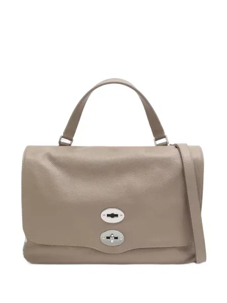 Geantă shopper Zanellato din piele gri