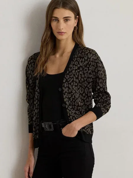 Lauren Ralph Lauren Geacă tricotată PARRIE auriu negru