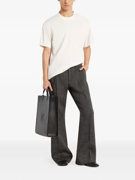 Tricou Courreges cu decolteu rotund alb