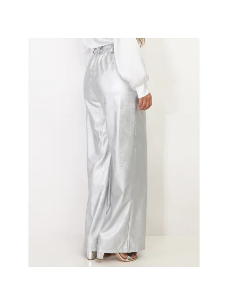 Pantaloni La Modeuse argintiu