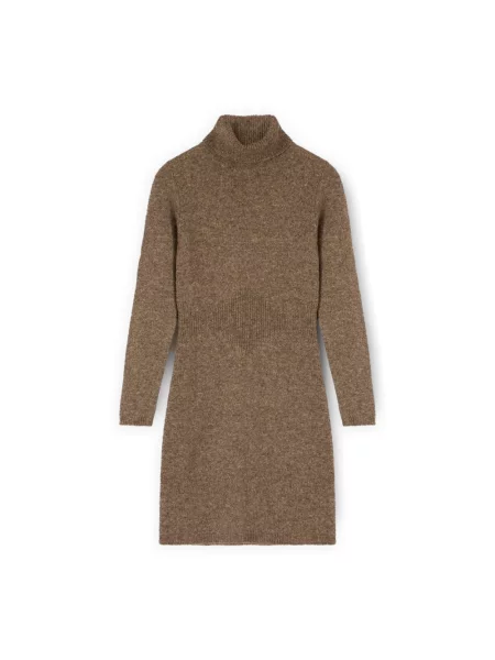 Sukienka ołówkowa Motivi wełniana brązowa