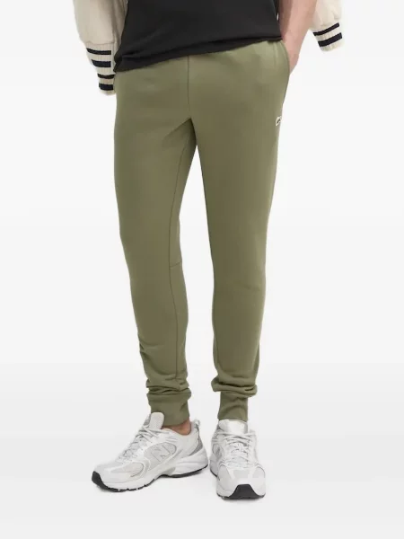 Pantaloni Lacoste cu broderie verde