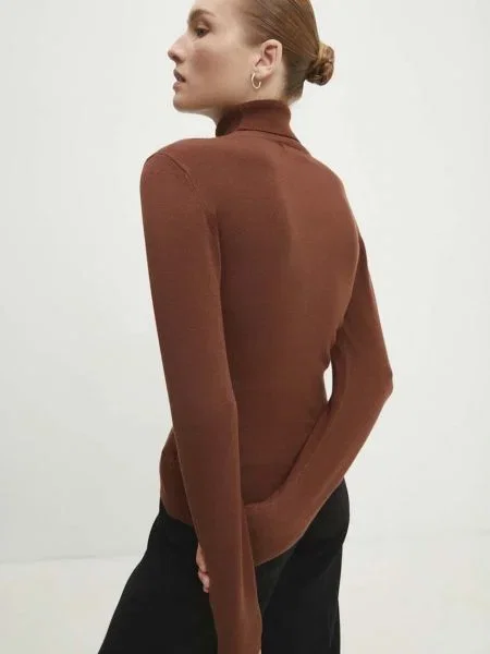 Pulover iz kašmirja Answear Lab rjava