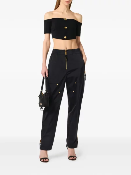 Cropp top Elisabetta Franchi tricotate negru