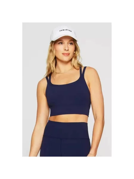 Fabletics Biustonosz Sportowy Średnie Wsparcie Principal Longline niebieski