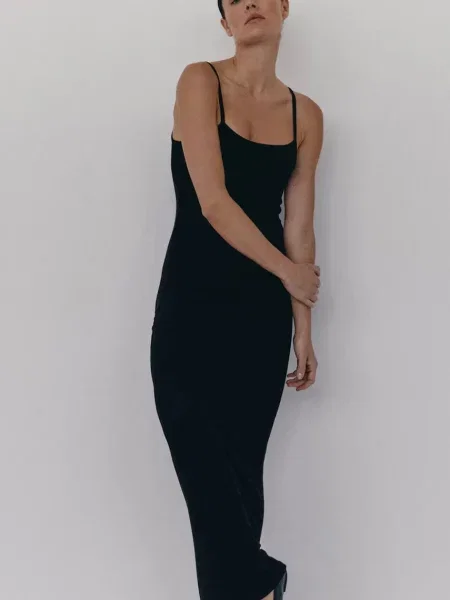 Сукня MUUV. JORDE maxi облягаюча чорний