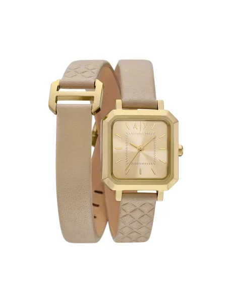 Годинник Armani Exchange Classic бежевий