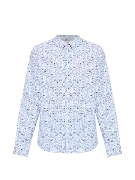 Květinová košile Ps Paul Smith s potiskem modrá