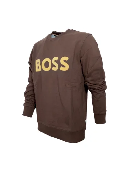 Bluza Hugo Boss z nadrukiem brązowa