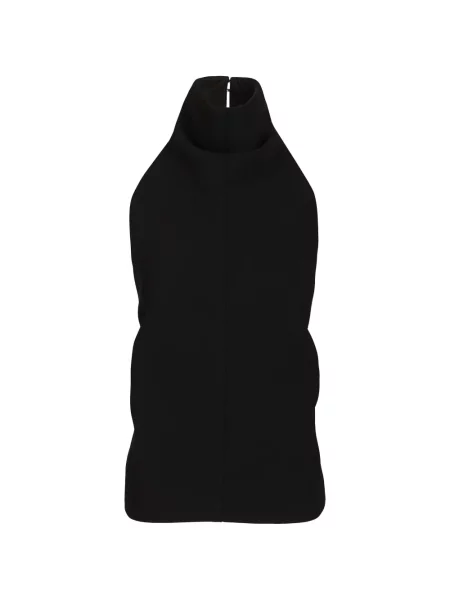Top Khaite cu gât halter negru