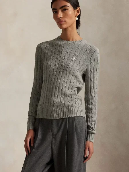 Polo Ralph Lauren sweter z dodatkiem kaszmiru szary