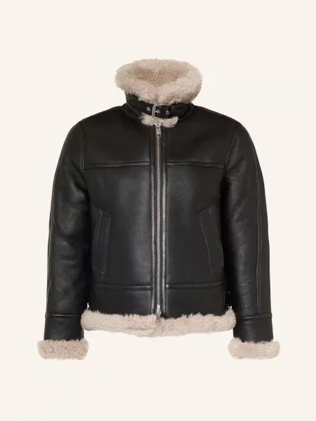 Allsaints Kurtka Skórzana Lennox schwarz czarna