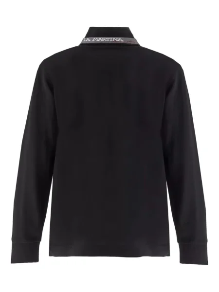 Polo La Martina cu broderie negru