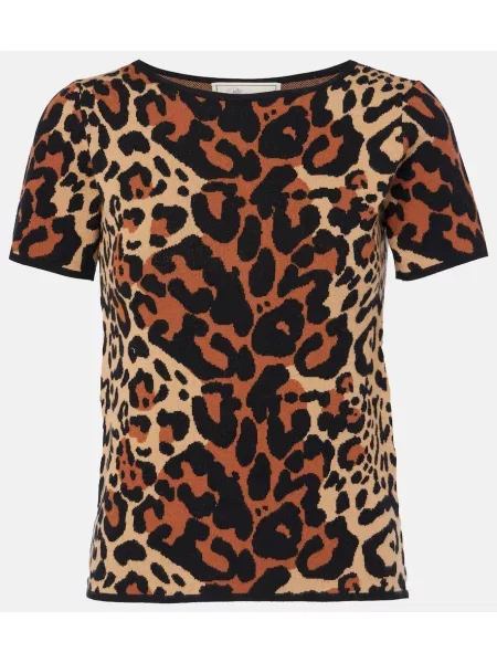Top Blumarine cu imagine cu model leopard maro