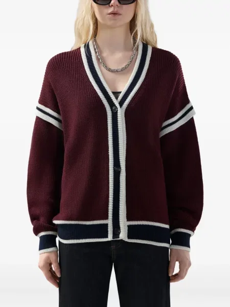 Cardigan Gcds cu dungi roșu