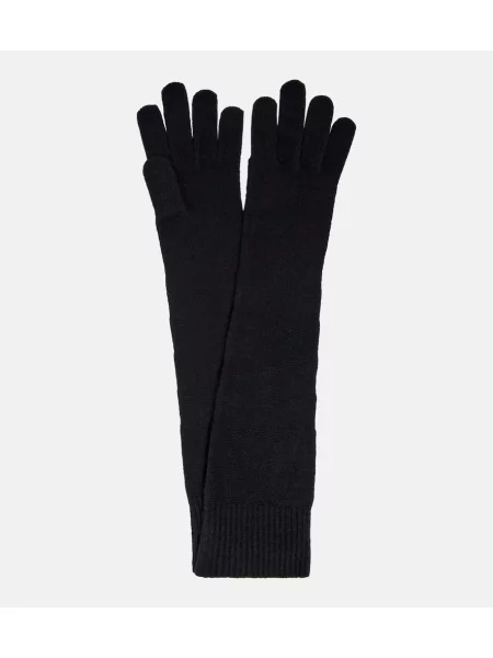 Volnene rokavice Toteme črna