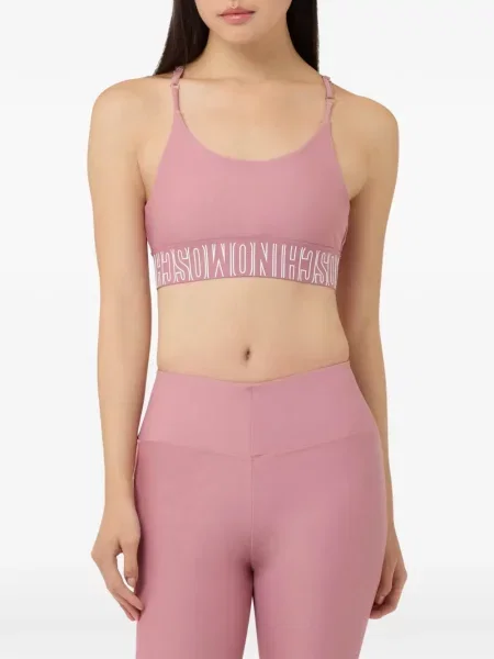Decupat top Moschino cu autograf roz