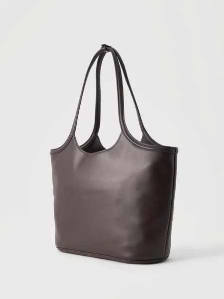 Calvin Klein Kabelka Bold Ck Shopper Bordová hnedá