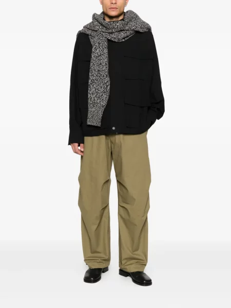 Cu centură pantaloni Studio Nicholson verde